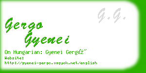 gergo gyenei business card